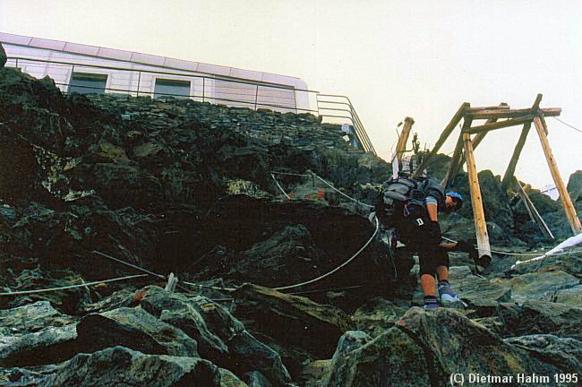 Ankunft an der Gouter-Hütte