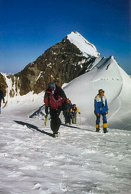 Liskamm auf dem Weg zum Schwarzhorn