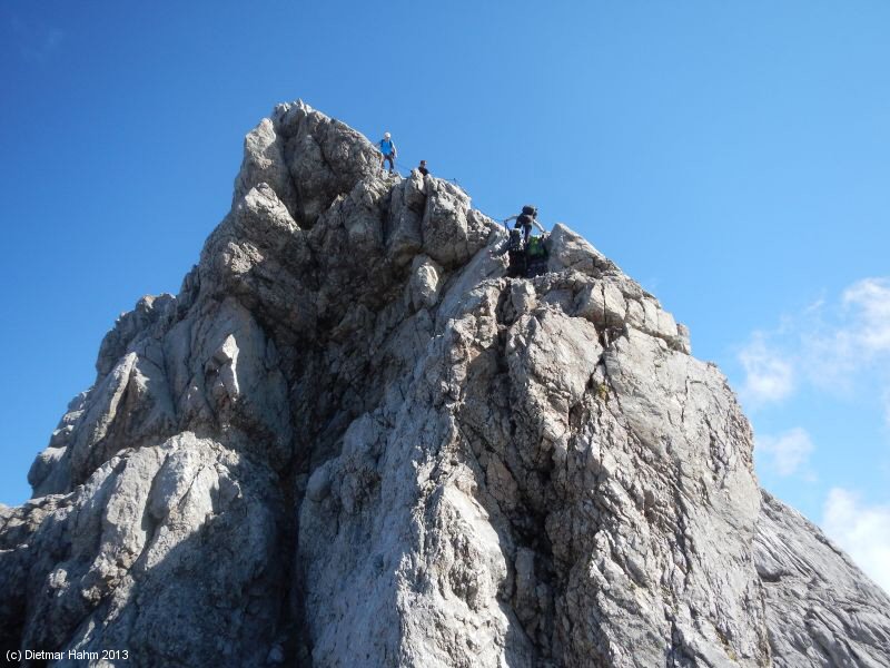 Abstieg von der Mittelspitze