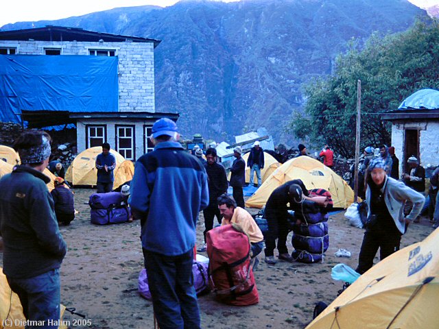 Lager in Namche